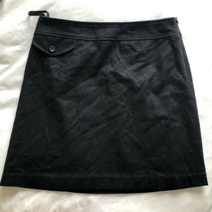 Banana Republic Black Wool Blend Skirt